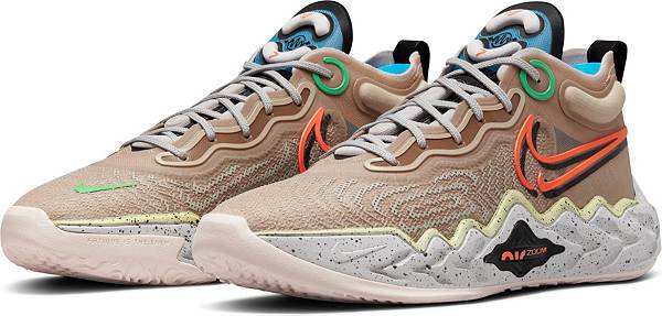 ナイキ メンズ バッシュ Nike Air Zoom G.T. Run Basketball Shoes - Tan/Blue/Green