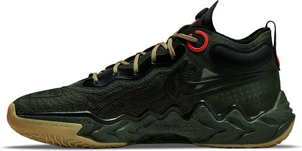 ナイキ メンズ バッシュ Nike Air Zoom G.T. Run Basketball Shoes - Green/Black/Orange