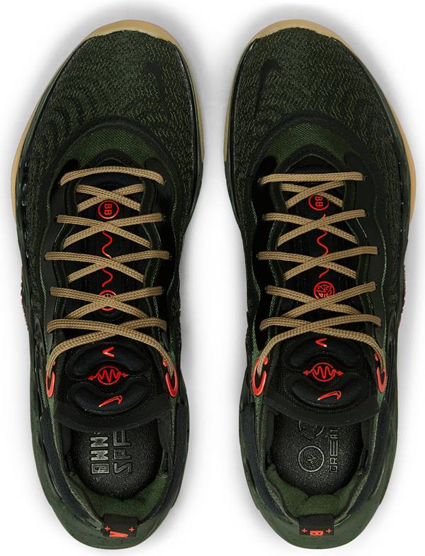 ナイキ メンズ バッシュ Nike Air Zoom G.T. Run Basketball Shoes - Green/Black/Orange