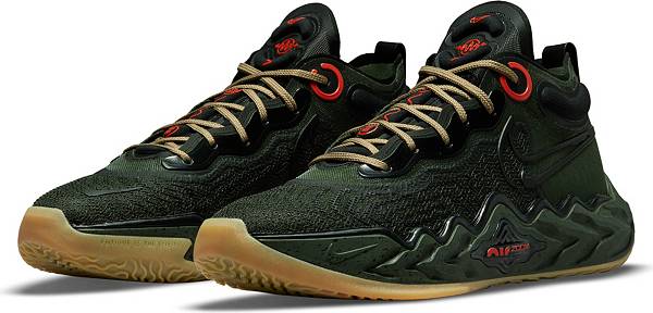 ナイキ メンズ バッシュ Nike Air Zoom G.T. Run Basketball Shoes - Green/Black/Orange