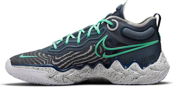 ナイキ メンズ バッシュ Nike Air Zoom G.T. Run Basketball Shoes - Grey/Green/Blue