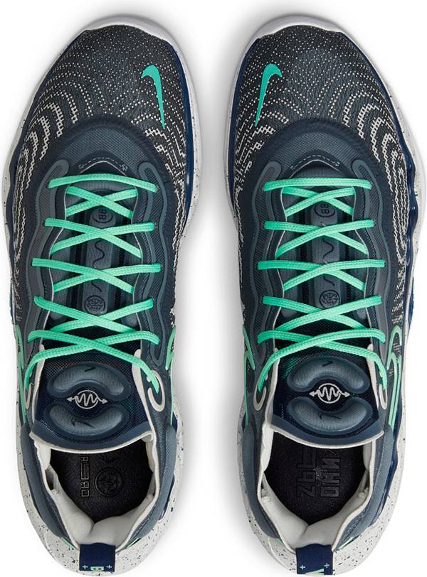 ナイキ メンズ バッシュ Nike Air Zoom G.T. Run Basketball Shoes - Grey/Green/Blue