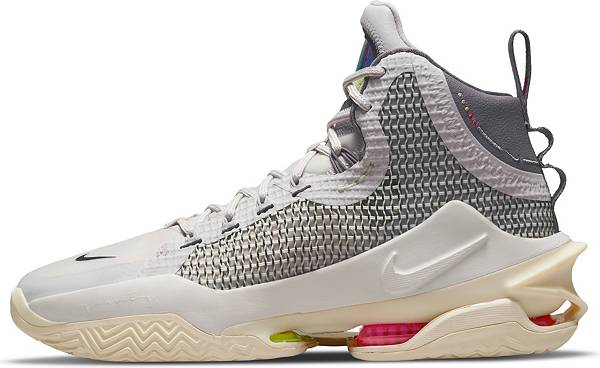 ナイキ メンズ バッシュ Nike Air Zoom G.T. Jump Basketball Shoes - Dark Grey/Yellow/Pink