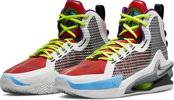 ナイキ メンズ バッシュ Nike Air Zoom G.T. Jump Basketball Shoes - White/Grey/Blue