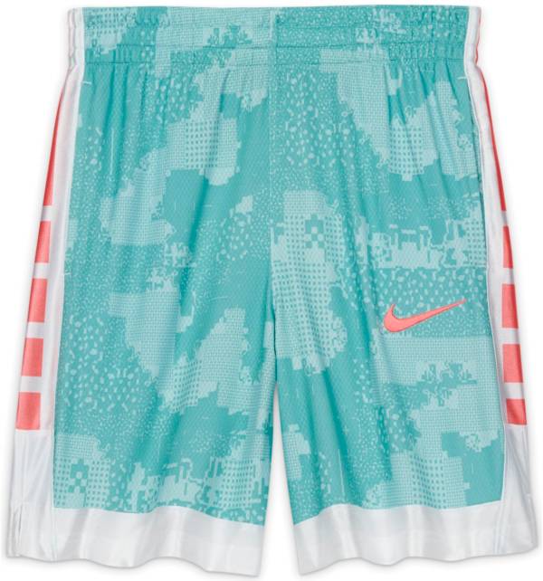 ナイキ キッズ ショートパンツ Nike Boys' Elite Print Basketball Shorts - Glacier Blue/Trop Twist