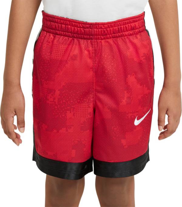 ナイキ キッズ ショートパンツ Nike Boys' Elite Print Basketball Shorts - University Red/Gym Red