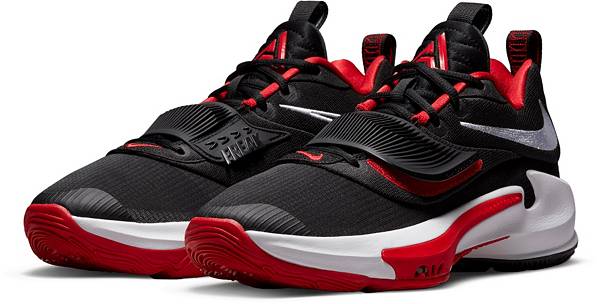 ナイキ メンズ バッシュ Nike Zoom Freak 3 Basketball Shoes - Black/White/Red