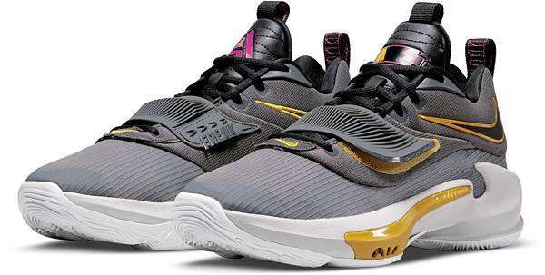 ナイキ メンズ バッシュ Nike Zoom Freak 3 Basketball Shoes - Grey/Black/White