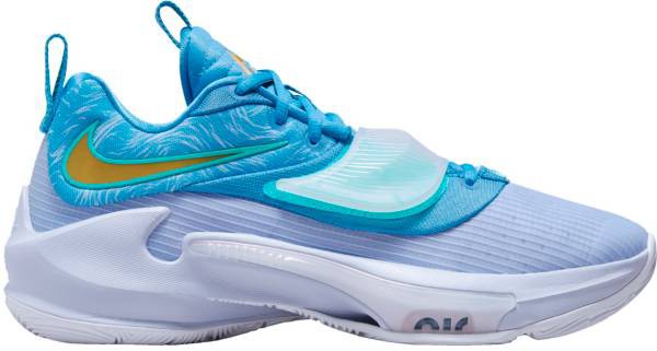 ナイキ メンズ バッシュ Nike Zoom Freak 3 Basketball Shoes - Blue/Gold