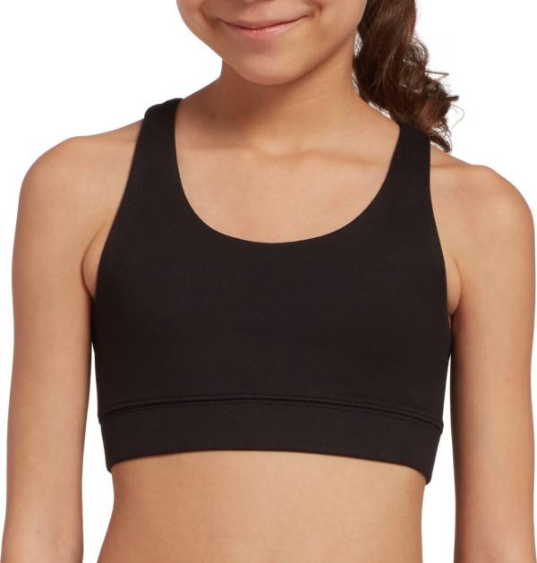 ディックス キッズ スポーツブラ DSG Girls' Performance Fashion Sports Bra - Pure Black