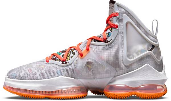 ナイキ メンズ バッシュ Nike LeBron 19 Basketball Shoes - White/Orange/Aurora Green