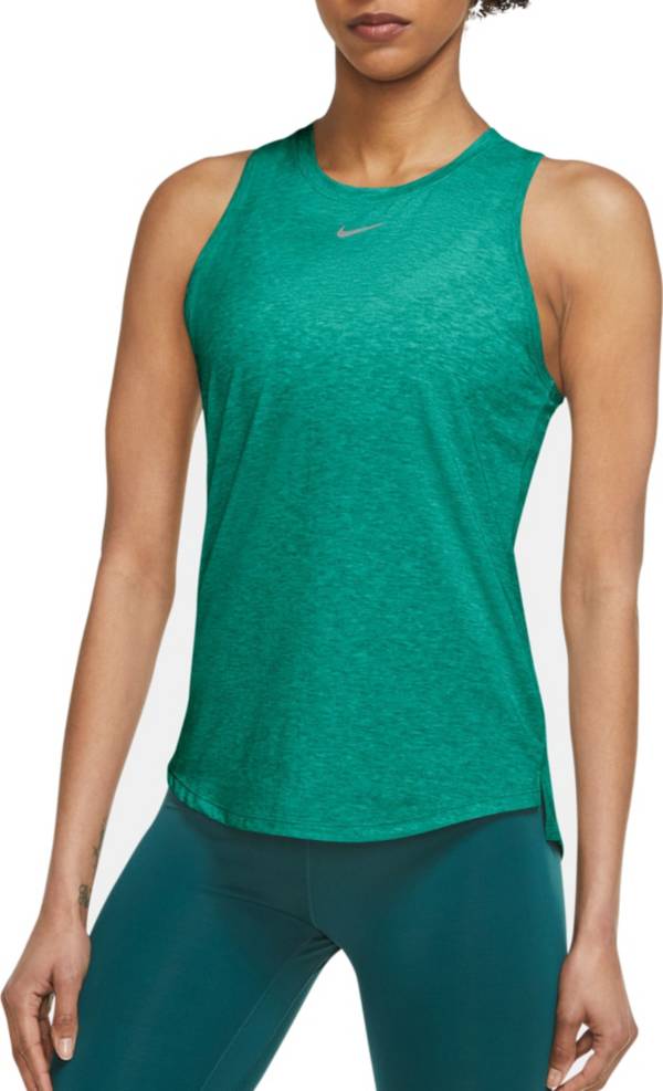 ナイキ レディース タンクトップ Nike Women's Dri-FIT One Luxe Tank Top - Neptune Green