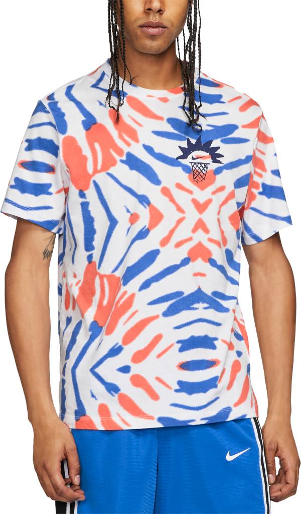 ナイキ メンズ Tシャツ Nike Men's Festival Tie Dye Graphic Basketball T-Shirt - White/Orange/Blueの通販は