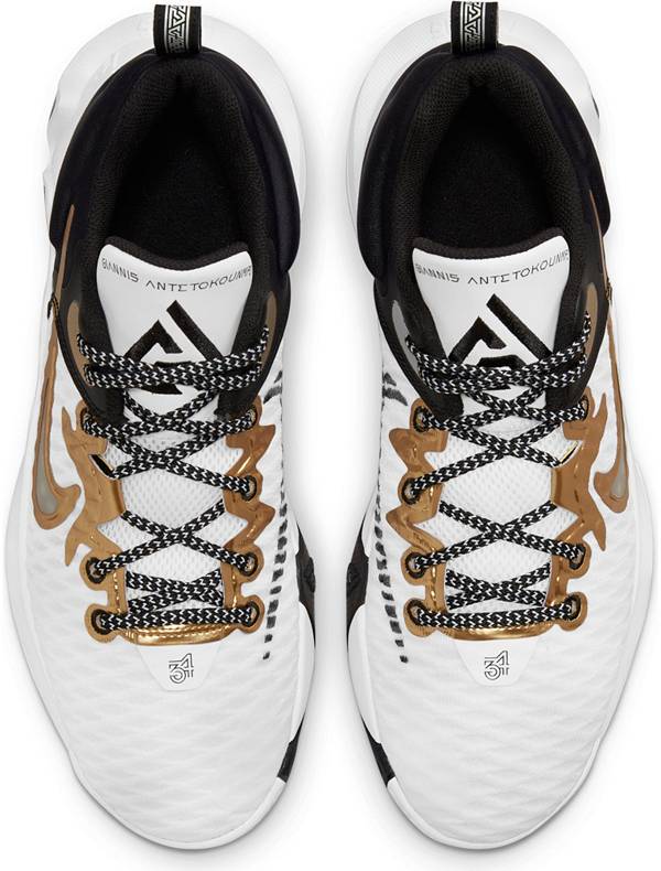 ナイキ メンズ バッシュ Nike Giannis Immortality Basketball Shoes - White/Gold/Black