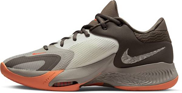 ナイキ メンズ バッシュ Nike Zoom Freak 4 Basketball Shoes - Grey/Orange/Grey_2