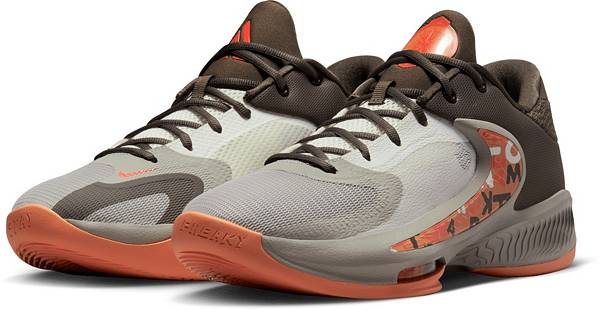 ナイキ メンズ バッシュ Nike Zoom Freak 4 Basketball Shoes - Grey/Orange/Grey_4