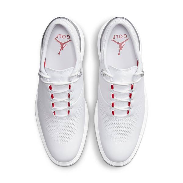 ジョーダン メンズ ゴルフシューズ Air Jordan Men's ADG 4 Golf Shoes - White/Platinum/Red_3