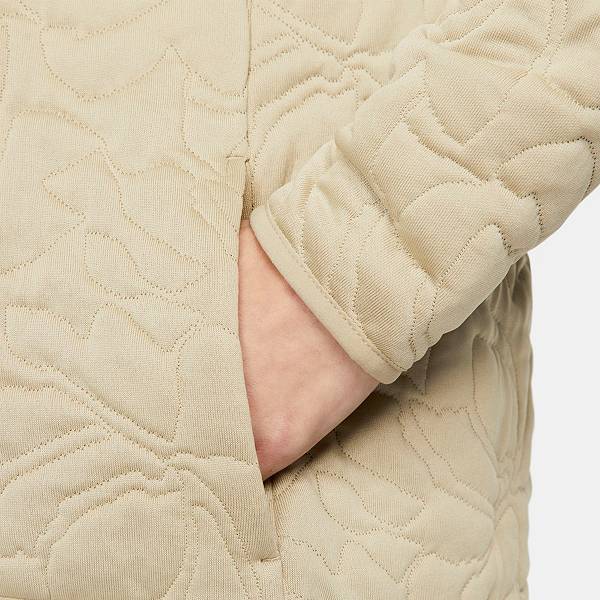 ナイキ レディース スウェットシャツ Nike Women's Dri-FIT Mid-Layer Golf Pullover - Limestone/Lt Orewood Brn_4