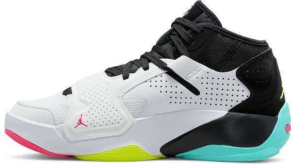 ジョーダン キッズ バッシュ ザイオン2 Jordan Kids' GS Zion 2 - White/Black/Turquoise 白 ホワイト  バスケットシューズ ミニバス 子供｜au PAY マーケット