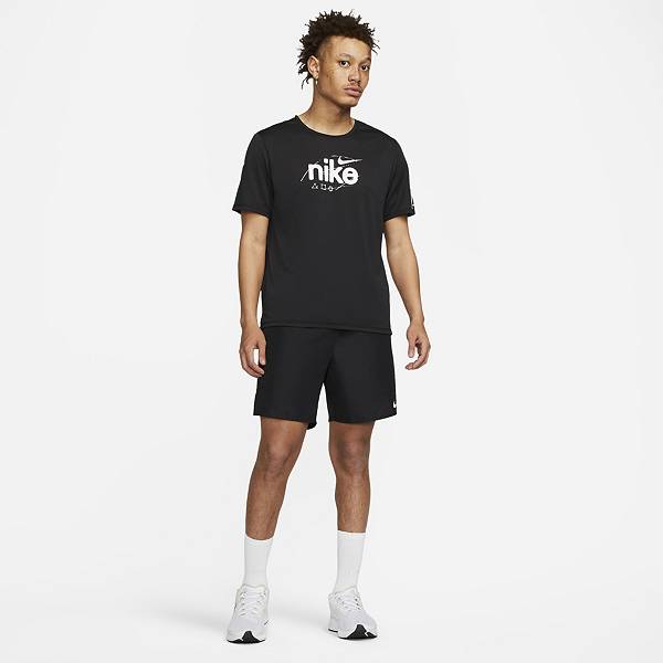 ナイキ メンズ Tシャツ 半袖 Nike Men's Dri-FIT Miler Dyed T-Shirt - Black
