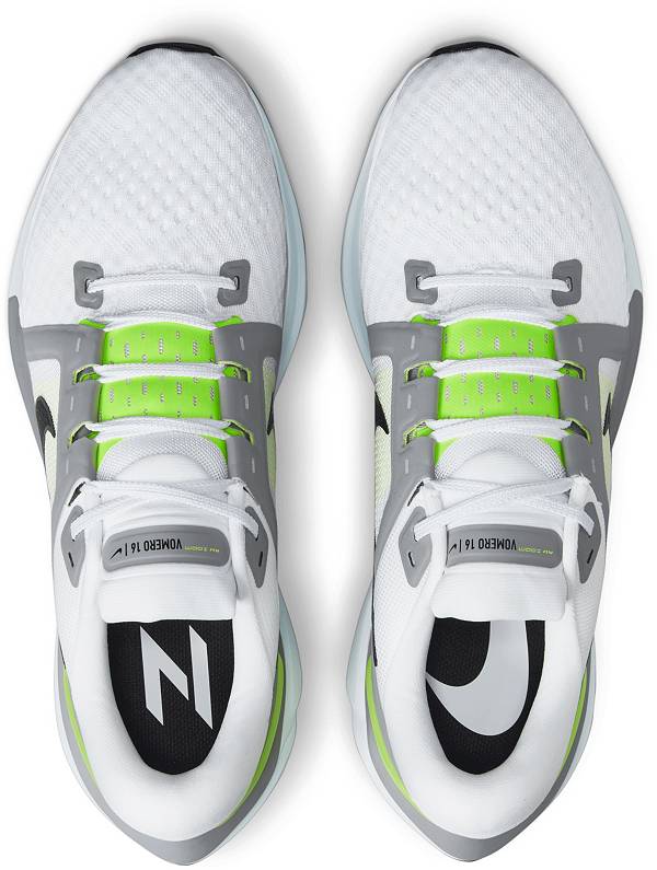 ナイキ メンズ ランニングシューズ Nike Men's Air Zoom Vomero 16 Running Shoes - White/Black/Volt_3
