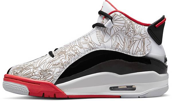 ジョーダン キッズ バッシュ Jordan Kids' Grade School Dub Zero Basketball Shoes - White/Red/Black_2