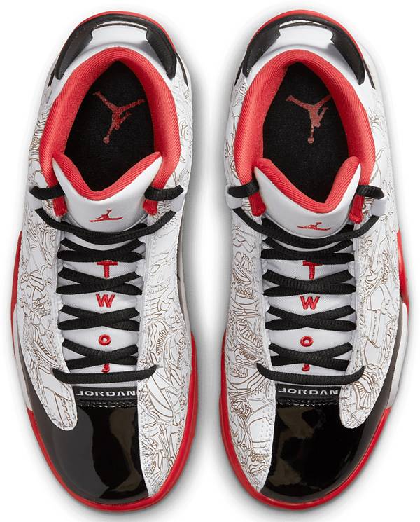 ジョーダン キッズ バッシュ Jordan Kids' Grade School Dub Zero Basketball Shoes - White/Red/Black_3