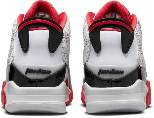 ジョーダン キッズ バッシュ Jordan Kids' Grade School Dub Zero Basketball Shoes - White/Red/Black_4