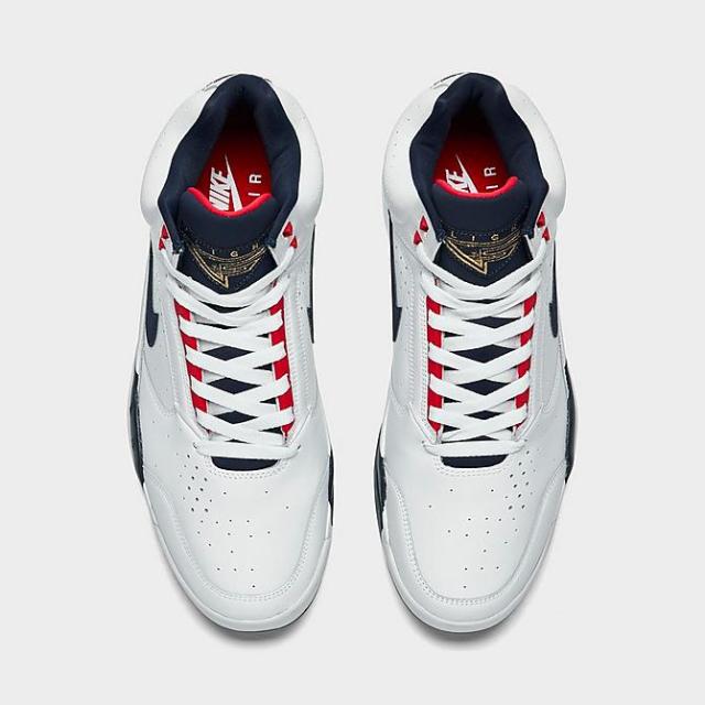 ナイキ メンズ スニーカー Nike Air Flight Lite Mid - White/Midnight Navy/University Red ナイキ メンズ スニーカー Nike Air Flight Lite Mid - White/Midnight