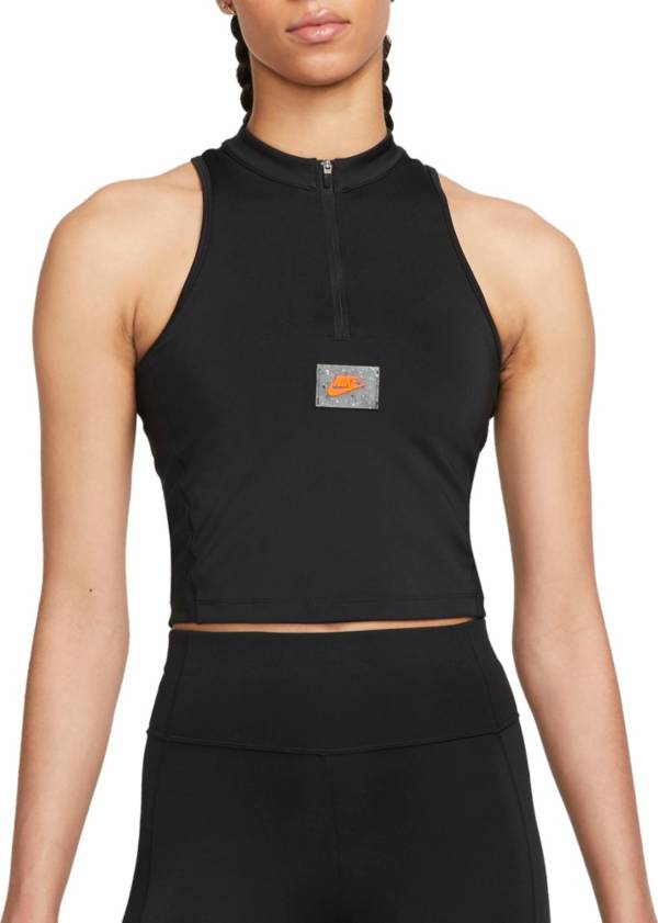 ナイキ レディース タンクトップ Nike Women's Sportswear 1/2 Zip Tank Top - Black