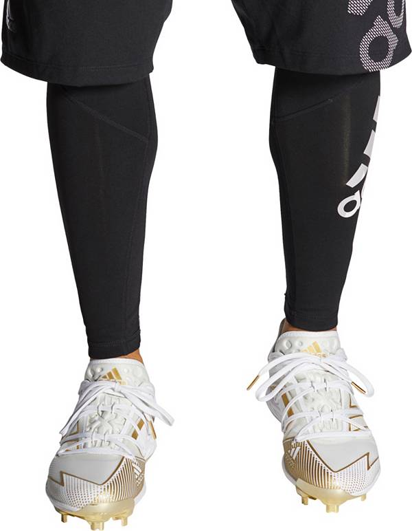アディダス メンズ 野球 シューズ スパイク adidas Afterburner 7 Gold Metal Baseball Cleats - White/Gold_2
