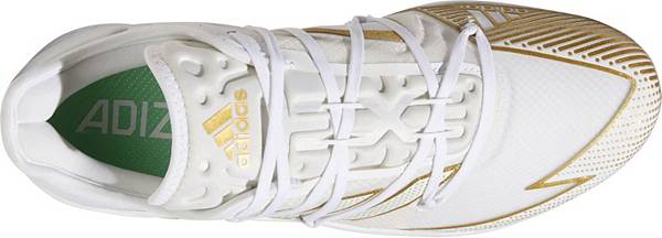 アディダス メンズ 野球 シューズ スパイク adidas Afterburner 7 Gold Metal Baseball Cleats - White/Gold_4