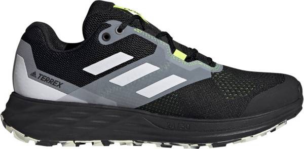 アディダス メンズ ハイキングシューズ adidas Men's Terrex Two Flow Trail Running Shoes - Black/White