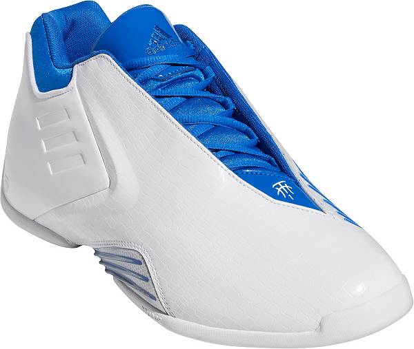 アディダス メンズ バッシュ Adidas Men's T-Mac 3 Restomod Shoes - White/Blue/Sil Met_4