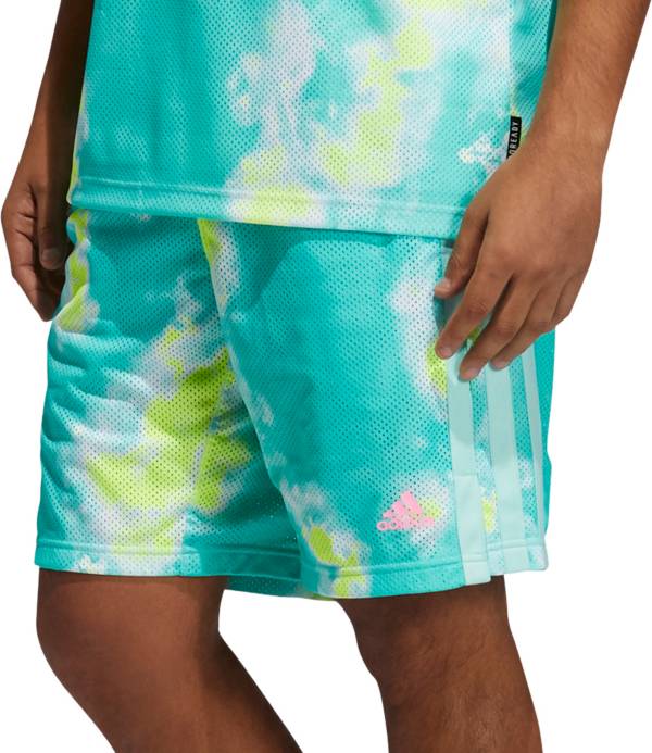 アディダス メンズ ショートパンツ adidas Men's Donovan Mitchell Shorts - Acid Mint