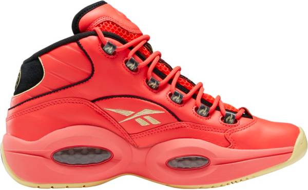 リーボック メンズ バッシュ Reebok Question Mid - Red/Black/Yellow