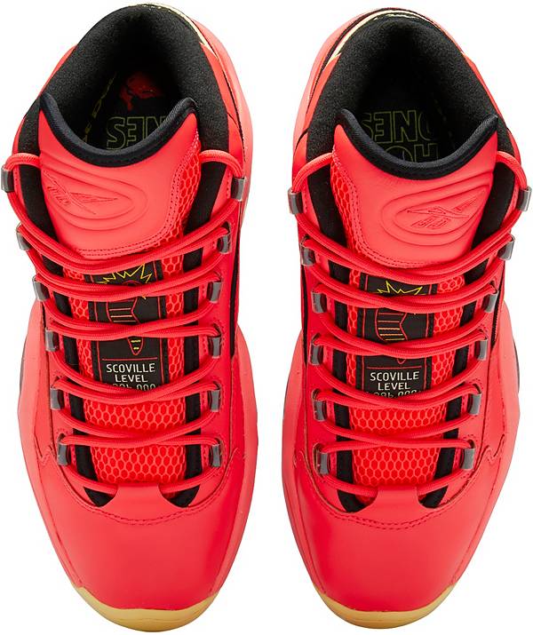 リーボック メンズ バッシュ Reebok Question Mid - Red/Black/Yellow_2