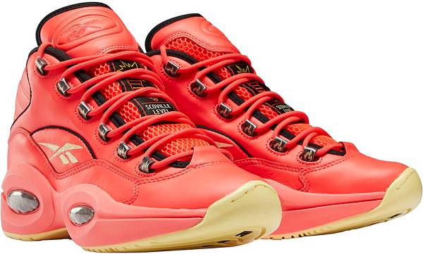 リーボック メンズ バッシュ Reebok Question Mid - Red/Black/Yellow リーボック メンズ バッシュ Reebok Question Mid - Red/Black/Yellow