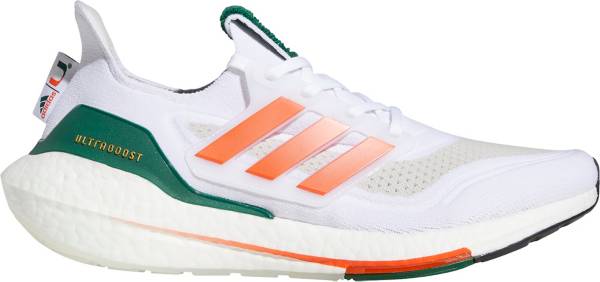 アディダス メンズ ランニングシューズ adidas Men's Ultraboost 21 Miami Running Shoes - White/Green/Orange