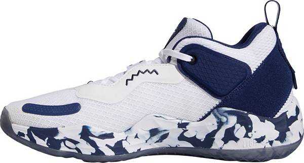 アディダス メンズ イシュー３ バッシュ adidas D.O.N Issue #3 Basketball Shoes - White/Navy/White_2