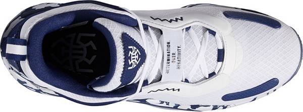アディダス メンズ イシュー３ バッシュ adidas D.O.N Issue #3 Basketball Shoes - White/Navy/White_3