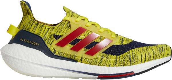 アディダス メンズ ランニングシューズ adidas Men's Ultraboost 21 Running Shoes - Yellow/Red