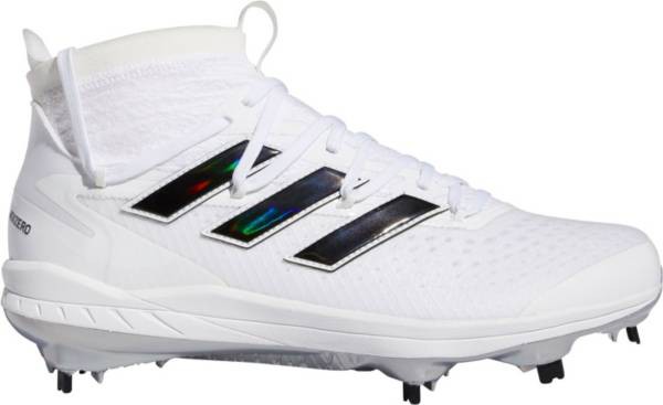 アディダス メンズ 野球 スパイク adidas Men's adizero Afterburner 8 NWV Mid Metal Baseball Cleats - White/Black