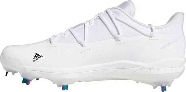 アディダス メンズ 野球 スパイク adidas Men's adizero Afterburner 8 NWV TPU Baseball Cleats - White/Iridescent アディダス メンズ 野球 スパイク adidas Men's adizero Afterburner 8