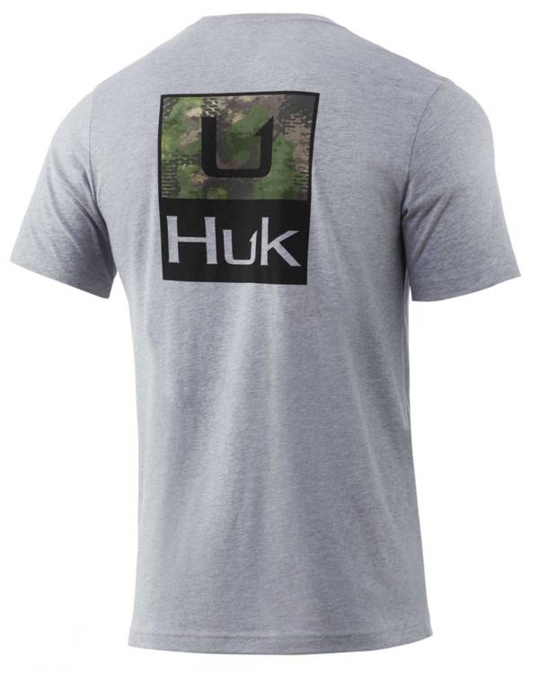 ハック メンズ Tシャツ HUK Men's Huk'd Up Refraction Short Sleeve Graphic T-Shirt - SHARKSKIN HEATHER