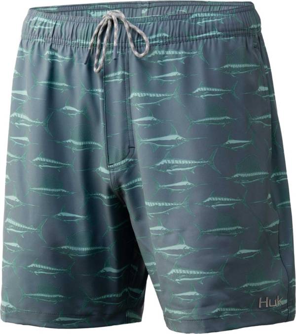 フック メンズ ショートパンツ HUK Men's Playa 17” Playa Shorts - Silver Blue