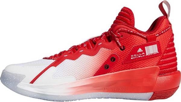 アディダス メンズ バッシュ adidas Dame 7 EXTPLY - White/Scarlet/Black_1