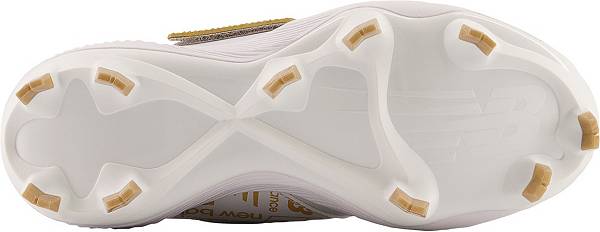 ニューバランス キッズ 野球 スパイク New Balance Kids' Lindor 1 TPU Baseball Cleats - White/Gold