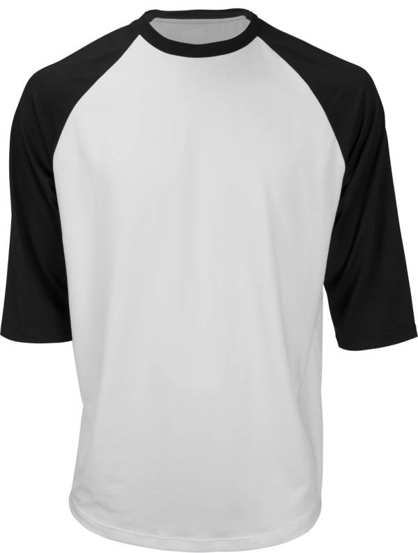 マルッチ メンズ 野球 シャツ Marucci Men's 3/4 Performance Baseball Top - White/Black