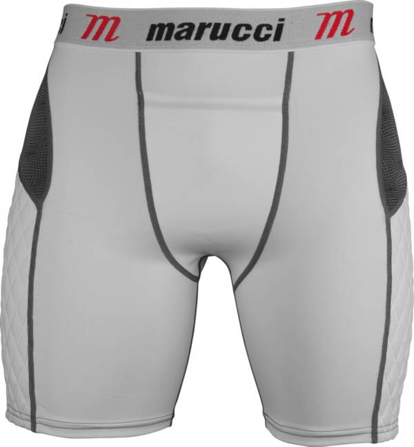 マルッチ キッズ 野球 スライディングショーツ Marucci Boys' Padded Baseball Sliding Shorts w/ Cup - White
